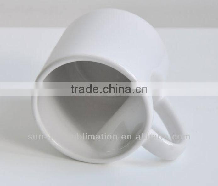12oz color changing ceramic mug,blank mugs for sublimation printing,plain white ceramic mug