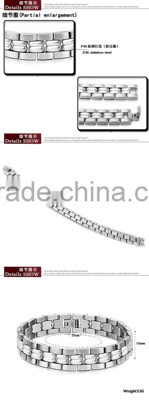 KSTONE 2015 Fashion Stainless Steel Bracelet Magnetic Bracelet for Men