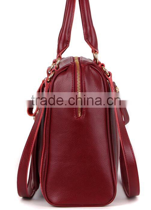 wholesale china factory leather handbag big woman handbag 2016