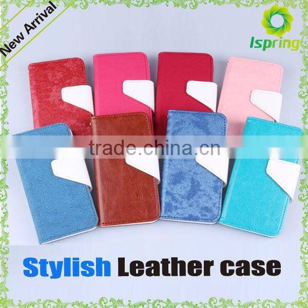 High quality leather book case for apple iphone 6
