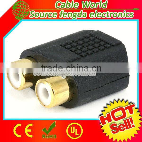 3.5mm to RCA adaptor 3.5mm stereo female to RCA male connector