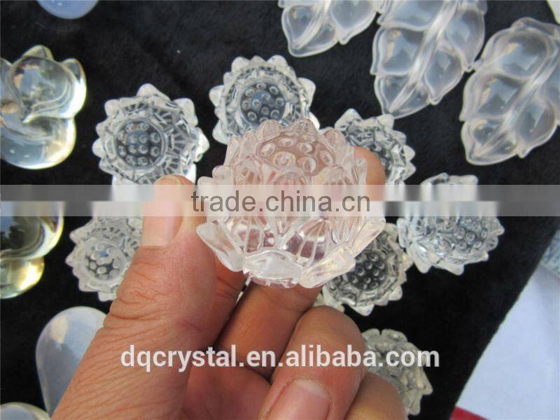 cheap natural multiple quartz leaf carved for decoration or souvenir