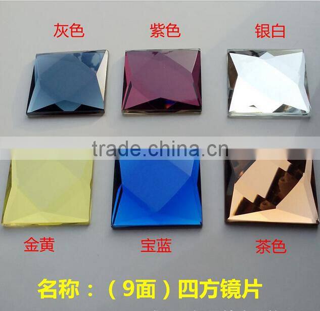 years factory Square mixed wine red crystal mosaic glass wall tile with4"for bathroom and floor (R-2325