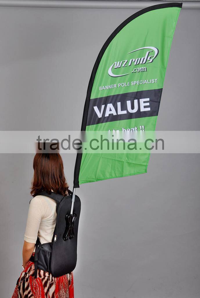 Backpack Flag Banner in China Teardrop Shape Advertising Flag