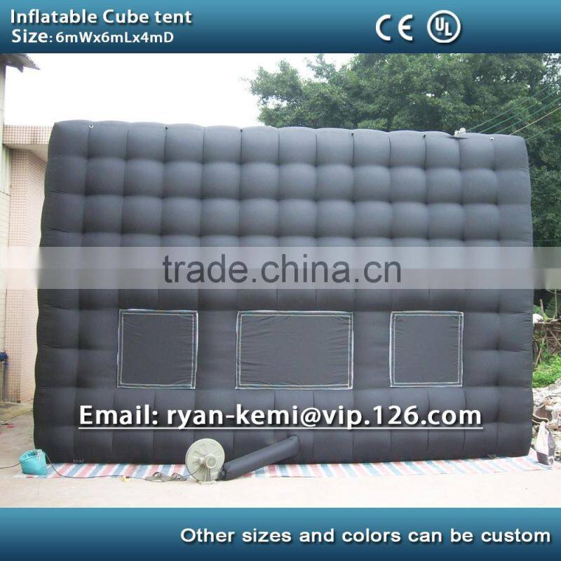 6m black inflatable cube tent outdoor inflatable party tent inflatable tent china large inflatable event tent