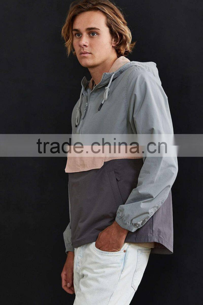 good quality custom with pocket 100% cotton light weight with hood Guangzhou manufacturehalf zipper tone men oversized hoodie