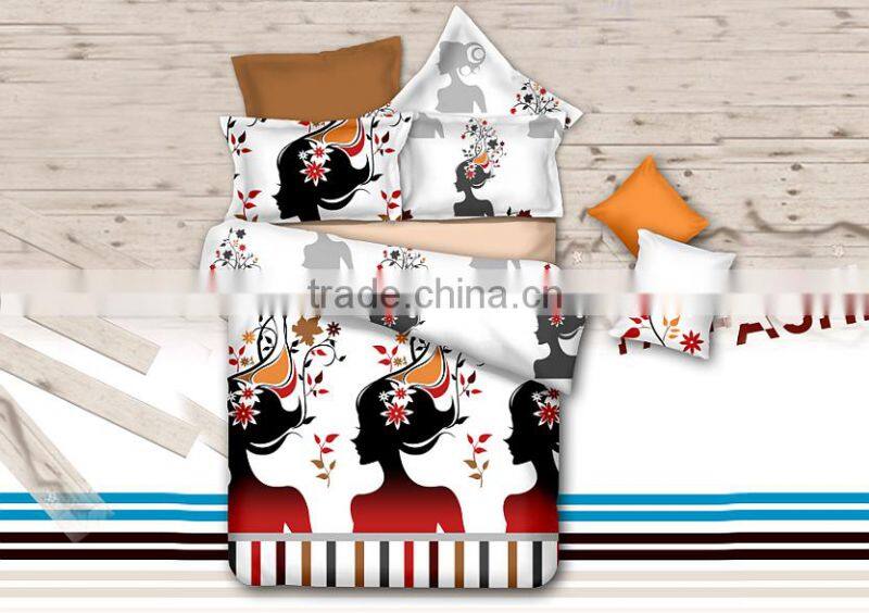 3D Graphic Flower Faction Girl Print Bedding Set Quilt Shell Pillowcase BedSheet