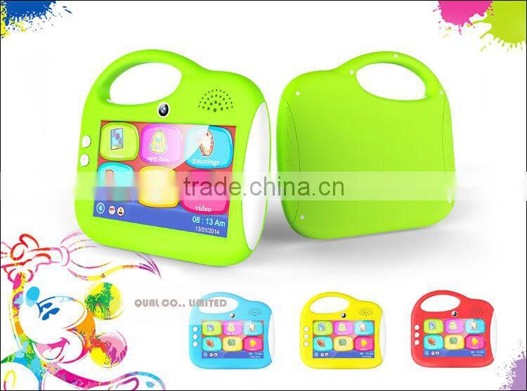Hot Selling 5 inch kids tablet case with handle Rockchip 2926 single core Cortex A9 1.3GHz 800*480 Pixels HD Screen C