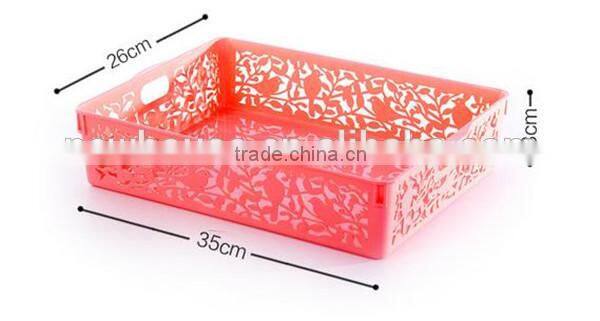 Colorful Plastic Hollowed-out Storage Basket