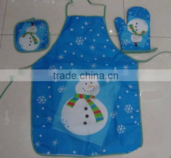 100% polyester printed wholesale home textile children christmas apron