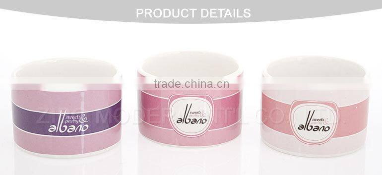 small ceramic sweets jar pastry candy can with decal