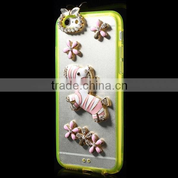 Bling 3D Diamond Rhinestone Crystal Case For Apple iPhone 6 4.7inch Mobile Phone Bags