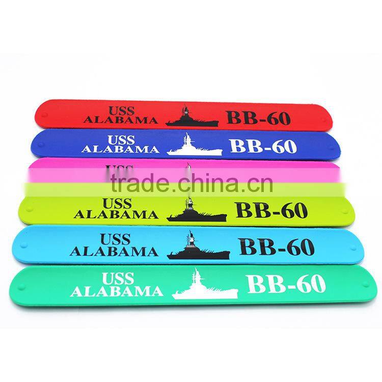 Custom Promotional Slap Bracelets, Cheap Price Silicone Slap Bracelets Bulk wholesale