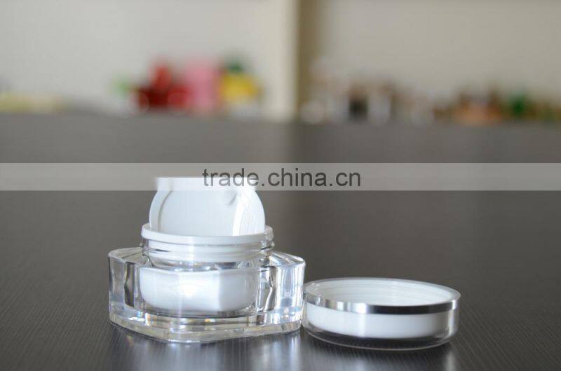 Fashion professional manufacturer acrylic cosmetic jars plastic container
