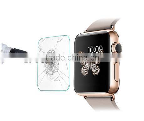 2.5D round edge anti-scratch screen protector for apple watch 42mm ,tempered glass screen protector for apple watch