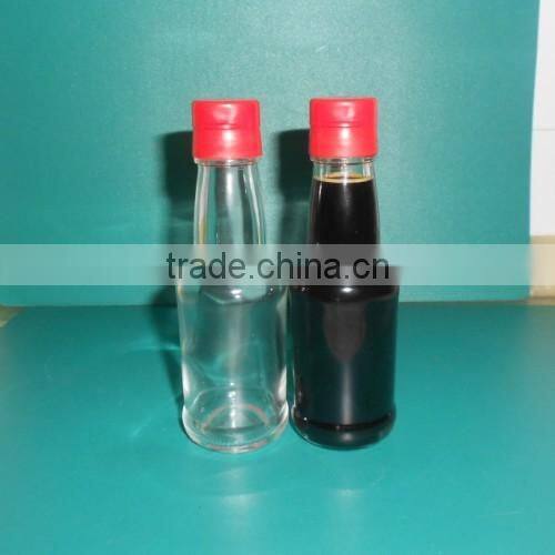 60ml glass sauce bottle with red cap