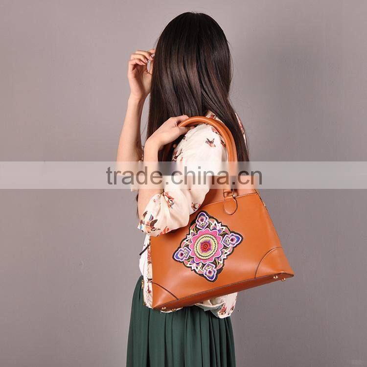2016 new arrival Pu leather handbag chinese wind handbag