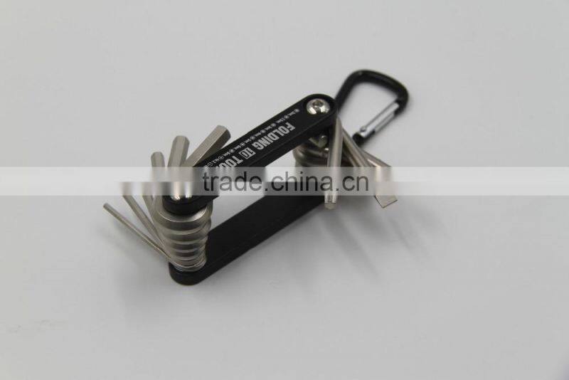 10Pcs Portable aluminium case folding screwdriver hex key wrench set