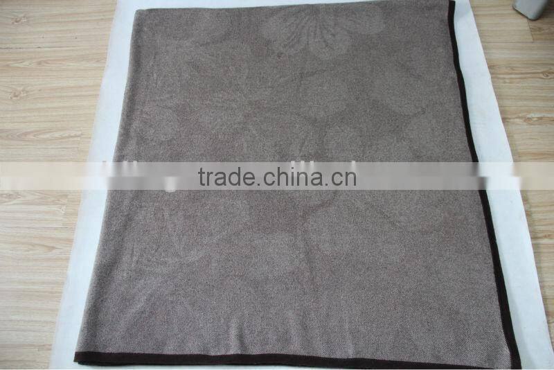 100%cashmere square knitted blankets