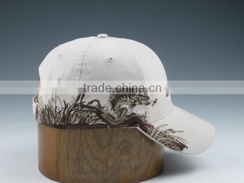 Cotton baseball caps washed sports cap with Velcro adjustable