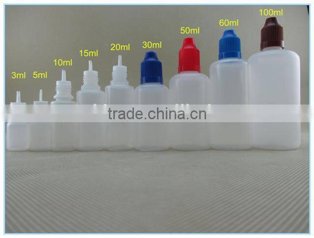trade assurance supplier 10 ml PE e-liquid dropper bottle for electric cigarette