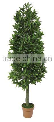 artificial topiary bay trees-natural trunk