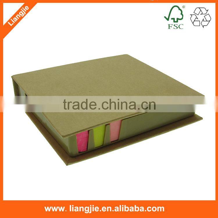 Eco kraft paper Arrow sticky note pad in Recycled Case