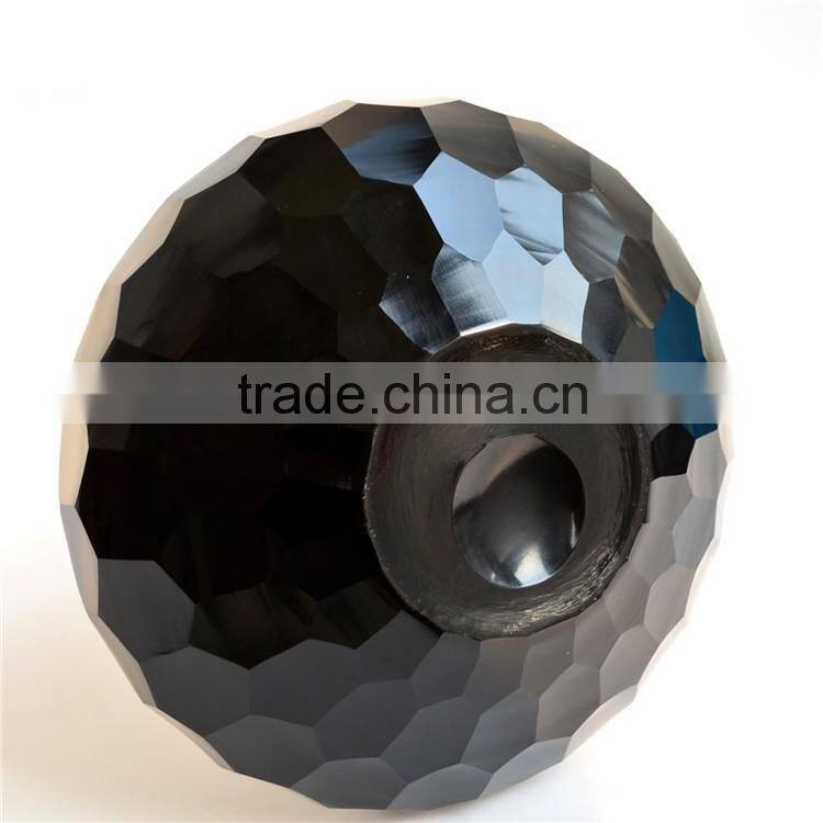 Wholesale Classic Black Swan Hand Carved Glass Vase High-grade Fashion Decoration Home Furnishing