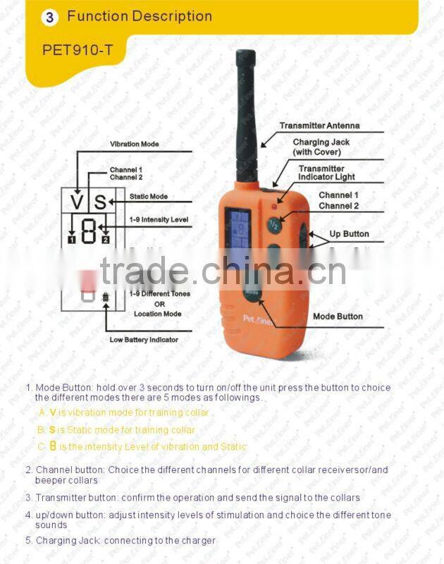 500m remote control dog Collar bark limiter