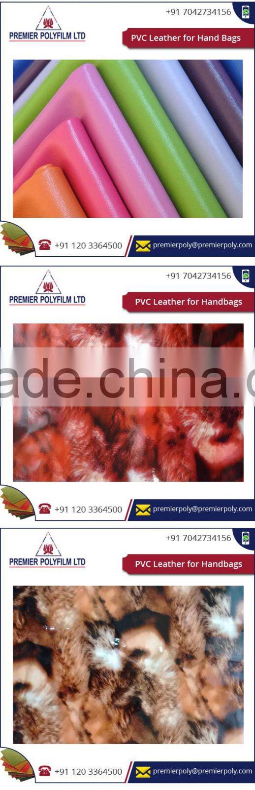 High Popular Attributable To Its Different Properties PVC Leather For Hand Bags