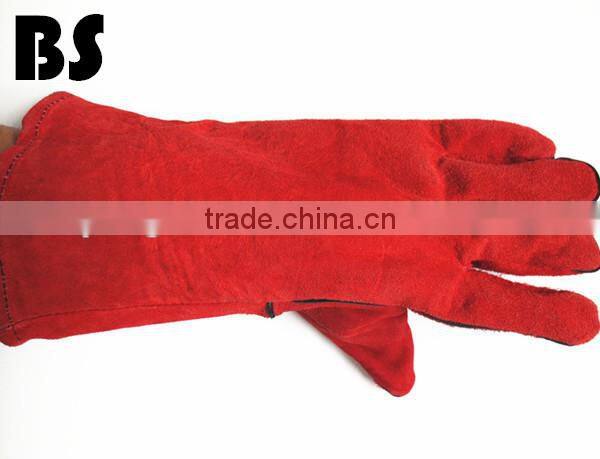 BSSAFETY 13"14"16" heat resistant cow leather welding gloves from china alibaba suppliers