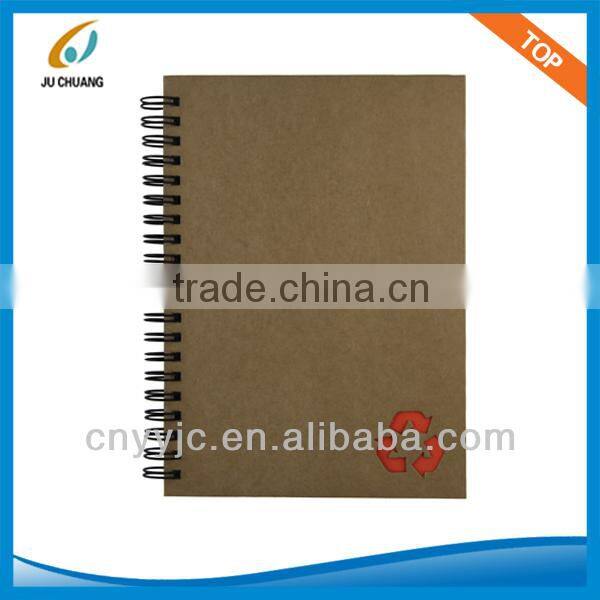 Portable kraft paper notebook with spiral binding