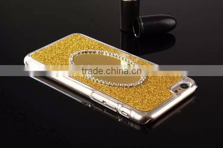 Special design mirror phone case makeup case for iphone 6 6plus with lighted mirror