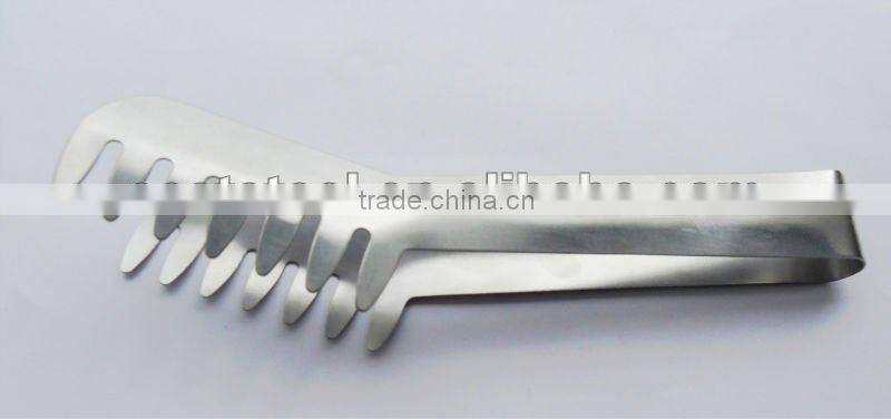 stainless steel pasta tong,spaghetti tong, food tong,serving tong