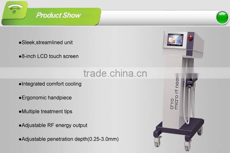 High quality fractional rf skin lift wrinkle removal machine, 8-inch LCD touch screen, multiple treatment tips