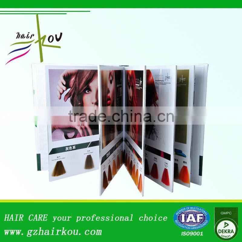 Professional Hair Color Cream OEM Manufacturer Coloring Chart With 49/104 Shades