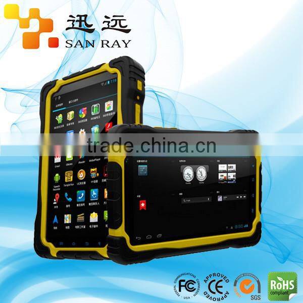 Shock resistance ISO 18000-6C protocol UHF rfid portable tablet reader with 3G/GPS(Sanray:P6300)