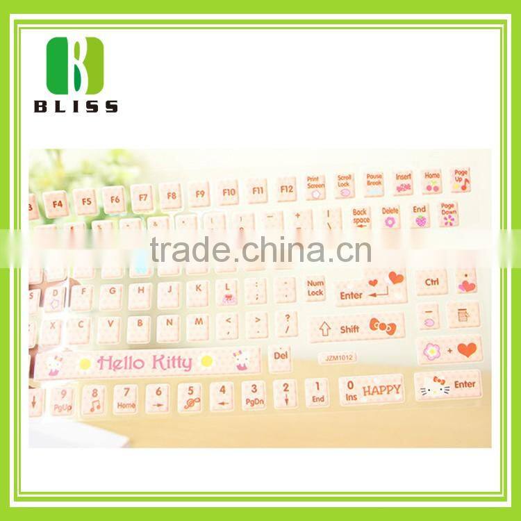 Custom Note Book Decorative Arabic Lapto Keyboard label fluorescent keyboard sticker
