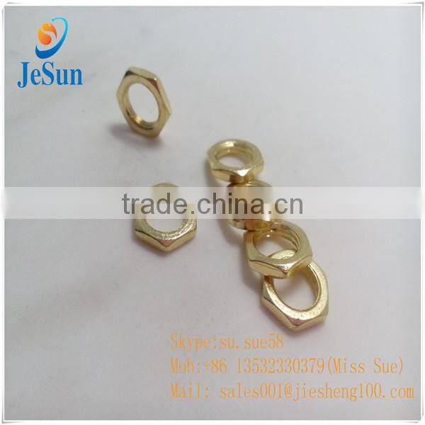 China supplier brass hex thin nut