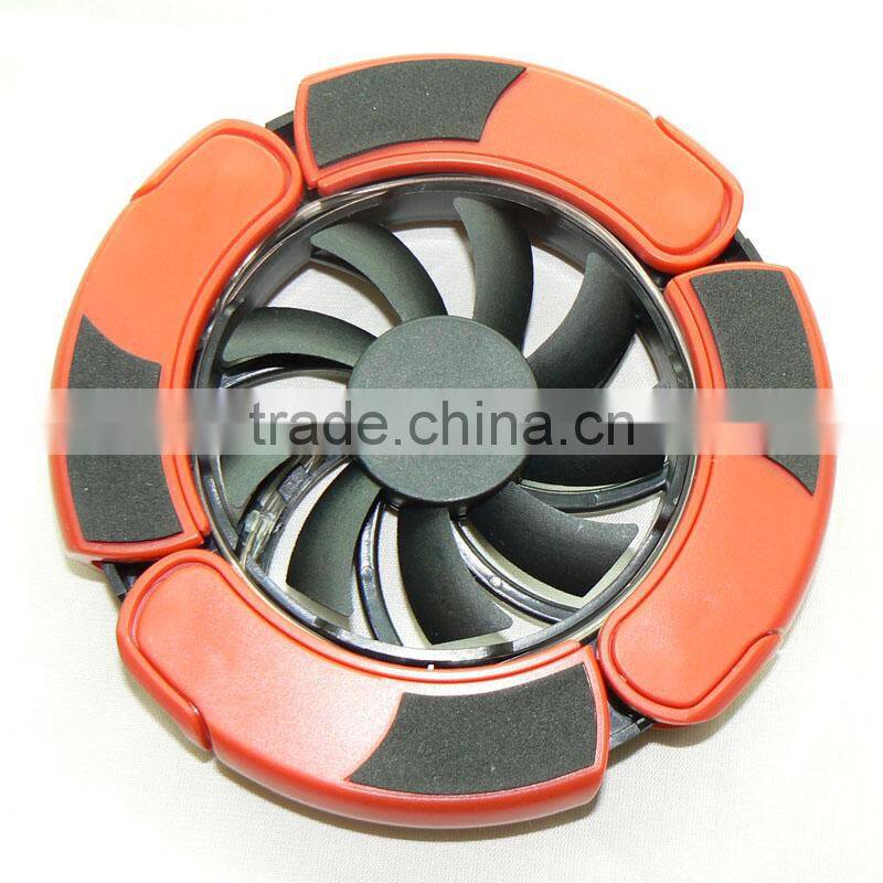 Cheap Stock cool fan notebook cooling pad USB Cooling Pad Flaming wheel Laptop Cooler Pad Fan for Laptop Notebook