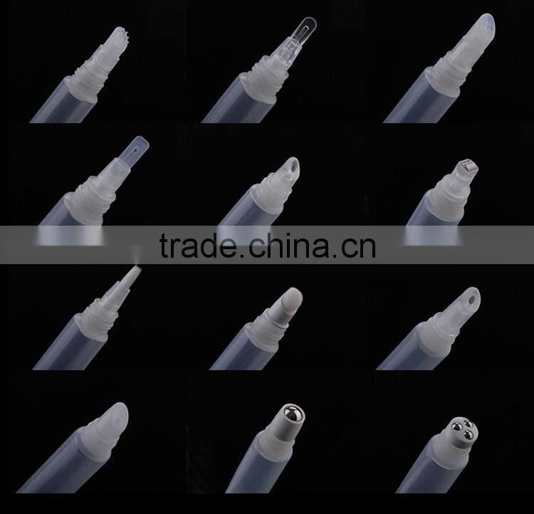 Roller tip plastic tube dispensers