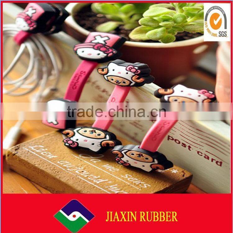 2014 Fashion Gift 3D Soft retractable cable tidy for earphone