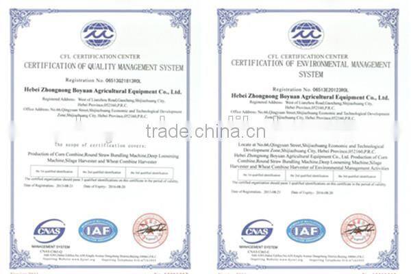 6 rows maize harvester machine for distributor