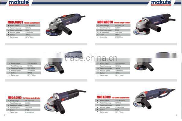 Hot Sales China Best Professional MKTAG027 Electric Mini Angle Grinder with 6000rpm, 230mm disc, 2350w