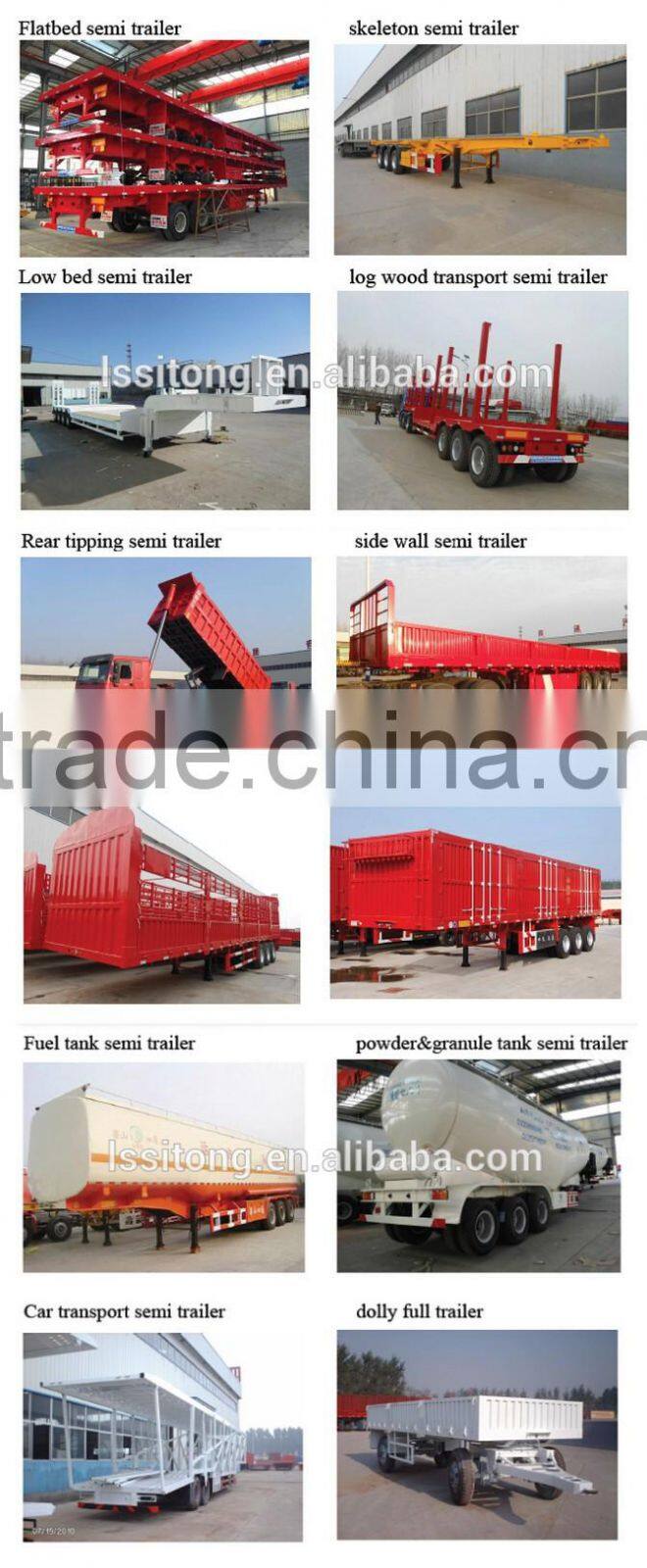 3 axle 45T curtain sider semi trailer/curtain trailer/curtain box semitrailer with air suspension