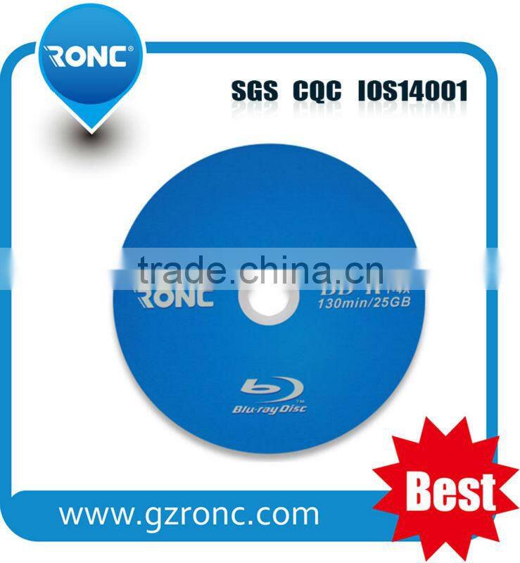 Blue ray disc recordable 25gb memory storage for vedio /audio / fiels /films
