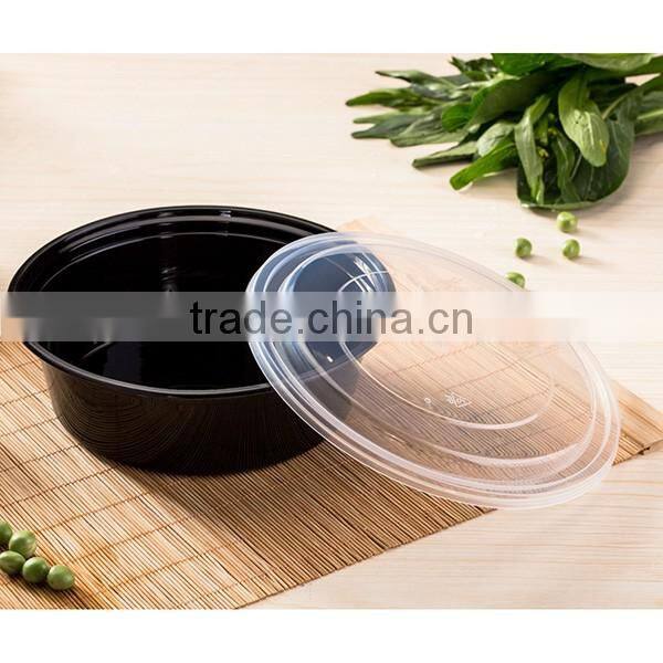 1000ml round dispoable pp plastic take away bowl/food container