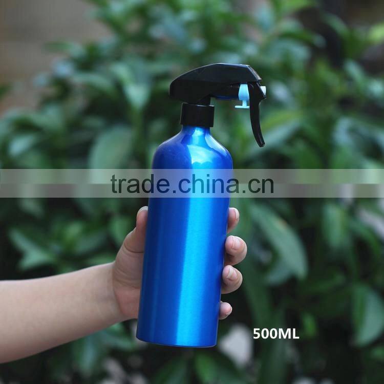 Wholesale 30ml-500ml blue aluminum cosmetic trigger spray bottle for cosmetic perfume packaging