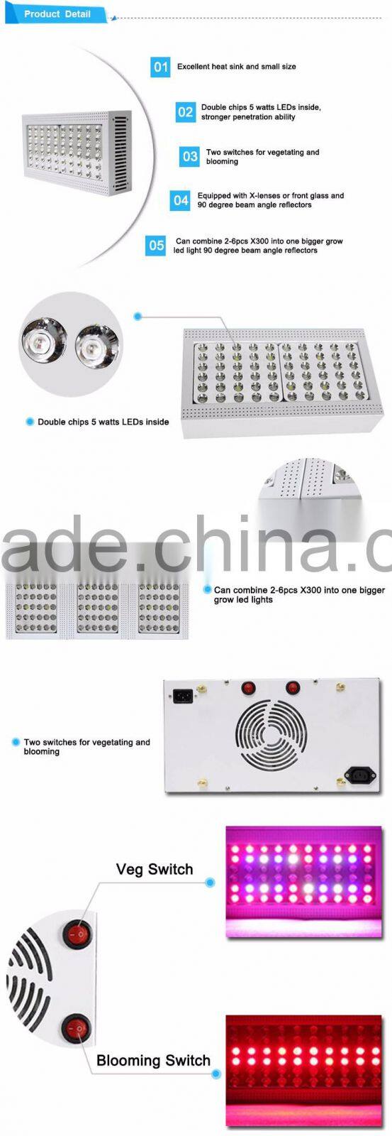 Aeroponics growing systems 300W/600W/1200W led grow light solar garden light