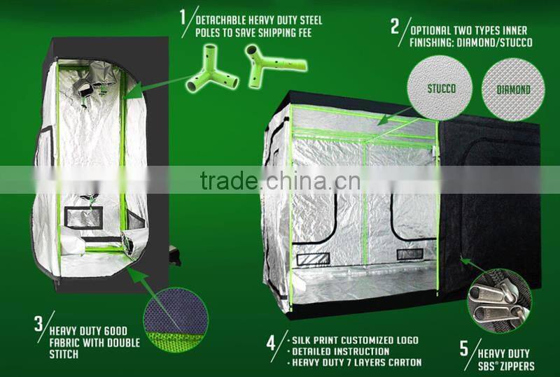 Factory Direct Supply Highly Reflective Fabric Size 80x80x180 Hydroponic Grow Tent